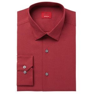 Alfani Slim Fit Stretch Dot Print Dress Shirt
